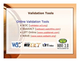 Improving Your Web Site Accessibility