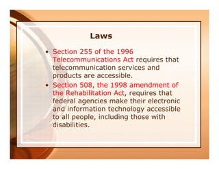 Improving Your Web Site Accessibility