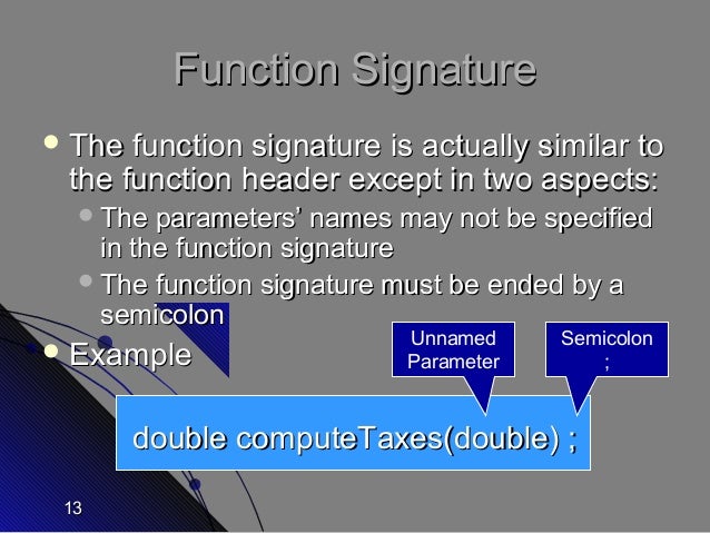 Function Signature In C : C++ typedef member function signature syntax ...