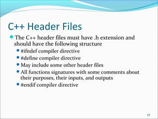 C++ functions | PPT