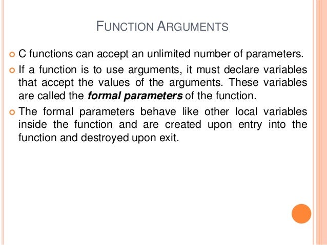 c function