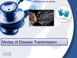 Ergene Marie R. Baliling

Modes of Disease Transmission

 