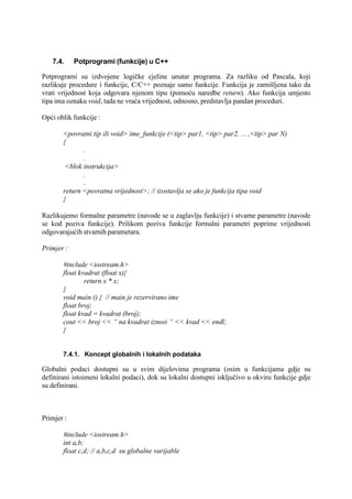 C++ funkcije | PDF