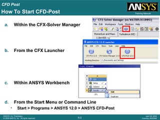 Advanced Post-Processing Techniques in ANSYS CFX for CFD Analysis | PPT