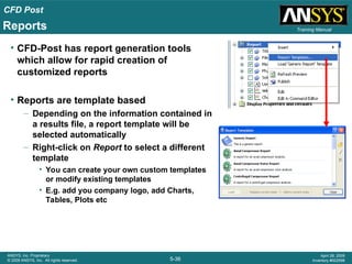 Advanced Post-Processing Techniques in ANSYS CFX for CFD Analysis | PPT