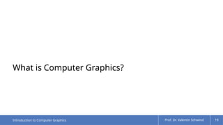 Comprehensive Introduction to Computer Graphics and Real-Time 3D ...