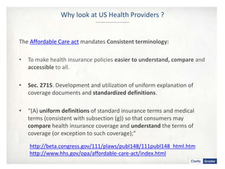 Do US Health Providers use Consistent Terminology? | Clarity Grader | PPT