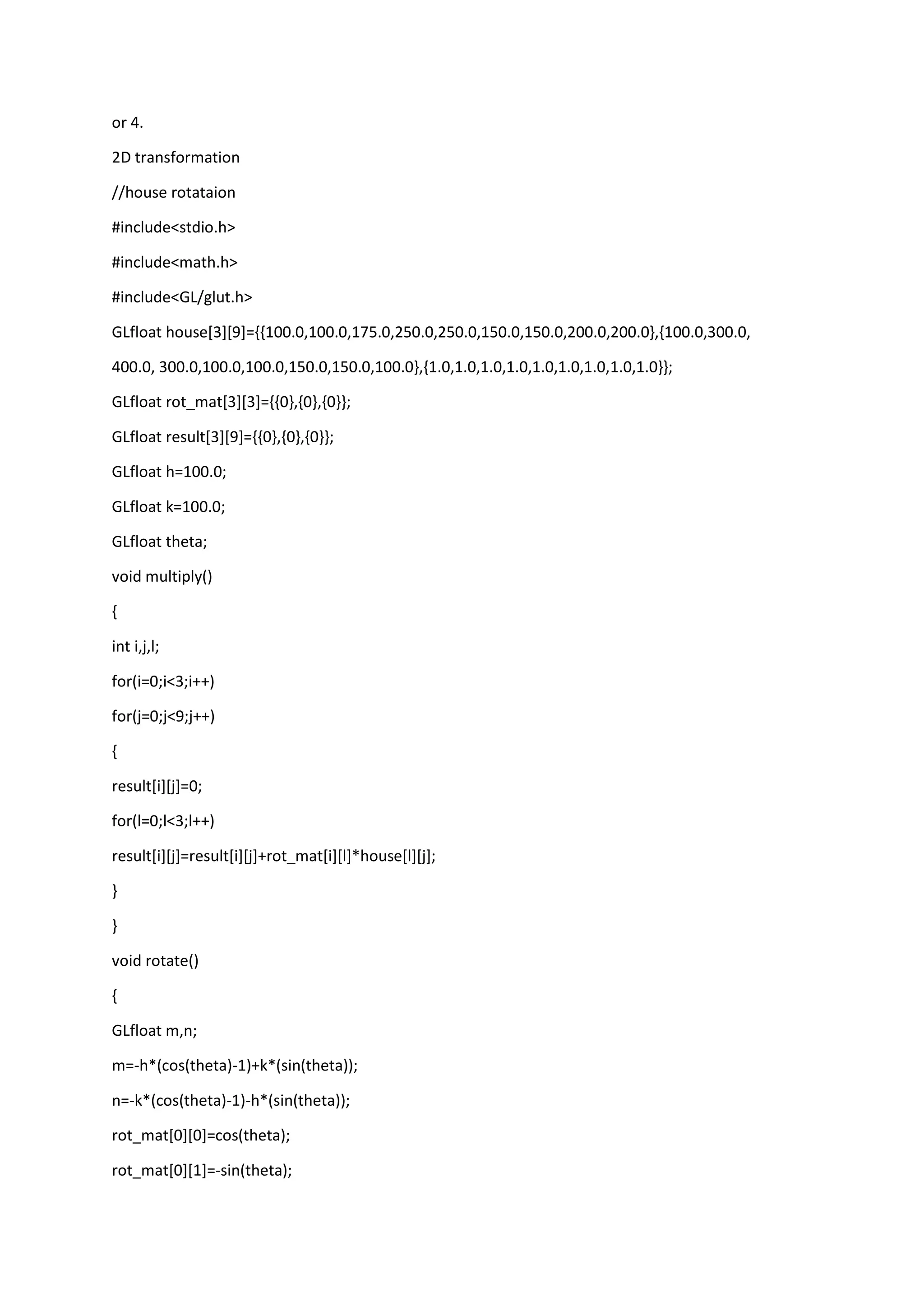 computer graphics opengl programs for cse students | DOCX
