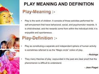 Playing Definition & Meaning