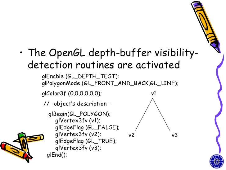 CG OpenGL surface detection+illumination+rendering modelscourse 9