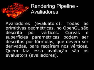 Também lidava com questões não tão relacionadas ao desenho 2D e 3D, como gerenciamento de janelas, teclado e mouse; 
