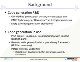 Mdd Code Specifiers MDD: Models, frameworks, & code generation | PDF