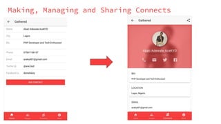 Making, Managing and Sharing Connects
 