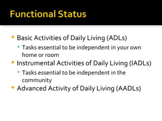 Comprehensive Geriatric assessment | PPT