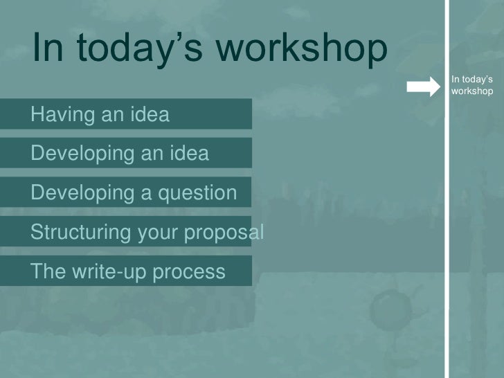 dissertation proposal workshop