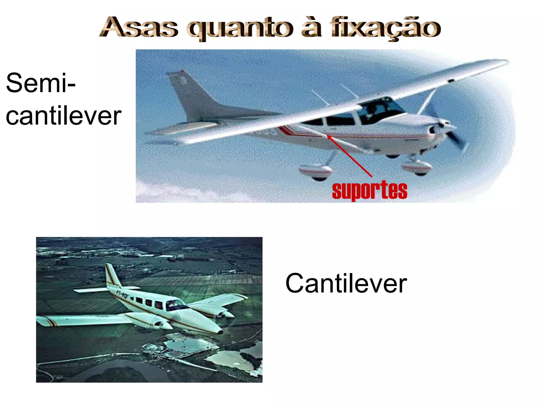 Semi-
cantilever
Cantilever
suportes
 