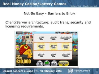 Creating Great Mobile Casino and Lottery Mobile Games (Casual Connect Europe 2014)