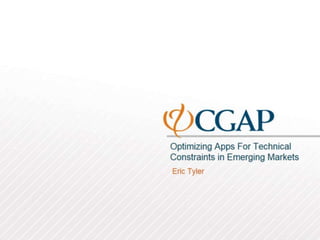 Optimizing Apps for Technical Constraints in Emerging Markets