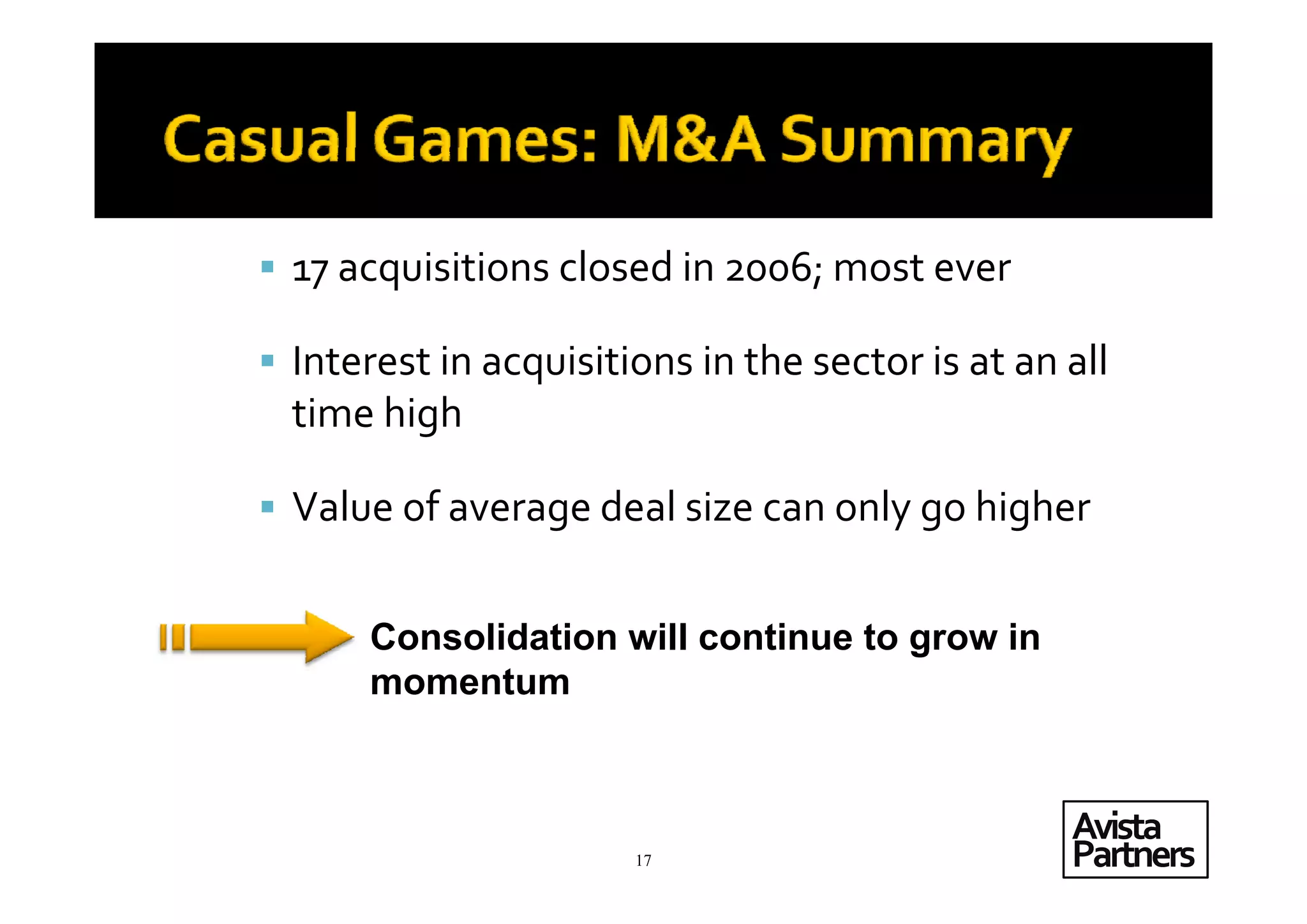 Casual Games; A Strategic Review of the Sector