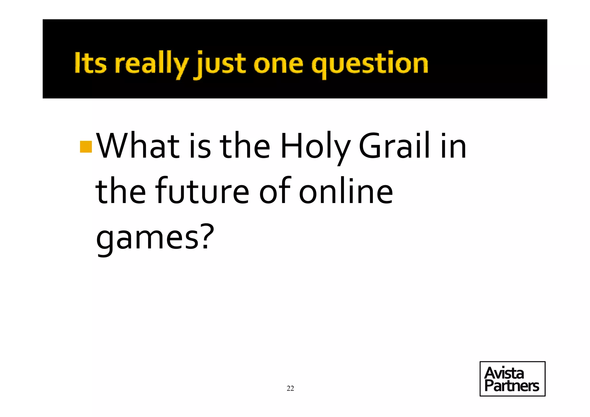 Casual Games; A Strategic Review of the Sector