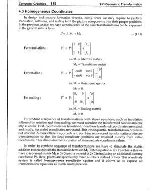 Computer Graphics Notes (B.Tech, KUK, MDU)