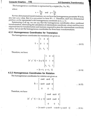 Computer Graphics Notes (B.Tech, KUK, MDU)