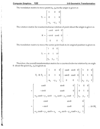 Computer Graphics Notes (B.Tech, KUK, MDU)