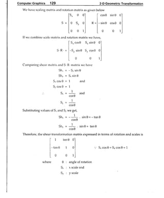 Computer Graphics Notes (B.Tech, KUK, MDU)