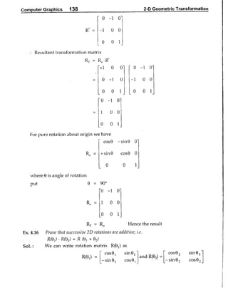 Computer Graphics Notes (B.Tech, KUK, MDU)