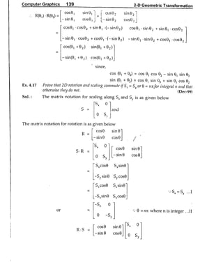 Computer Graphics Notes (B.Tech, KUK, MDU)