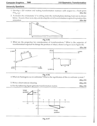 Computer Graphics Notes (B.Tech, KUK, MDU)