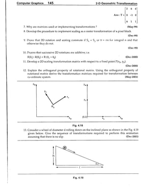 Computer Graphics Notes (B.Tech, KUK, MDU)