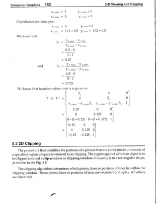 Computer Graphics Notes (B.Tech, KUK, MDU)