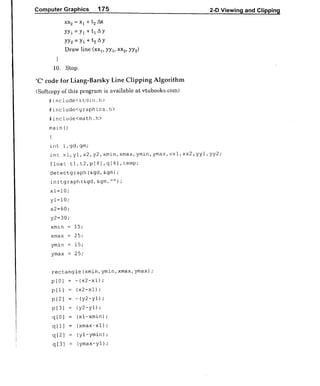 Computer Graphics Notes (B.Tech, KUK, MDU)