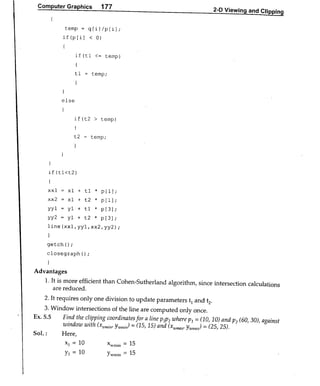 Computer Graphics Notes (B.Tech, KUK, MDU)