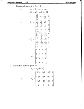 Computer Graphics Notes (B.Tech, KUK, MDU)