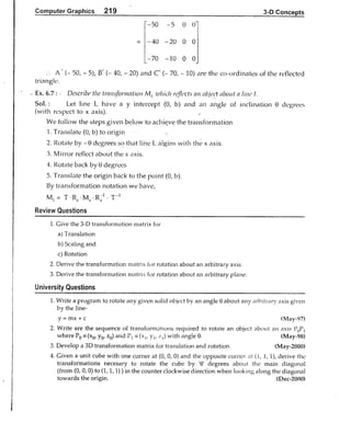 Computer Graphics Notes (B.Tech, KUK, MDU)