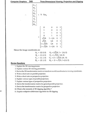 Computer Graphics Notes (B.Tech, KUK, MDU)