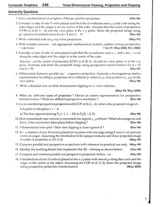 Computer Graphics Notes (B.Tech, KUK, MDU)