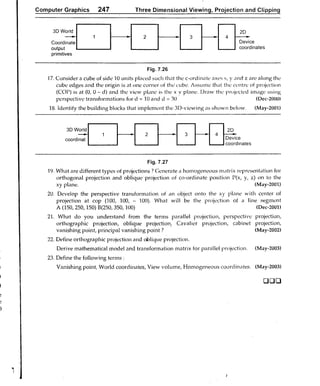 Computer Graphics Notes (B.Tech, KUK, MDU)
