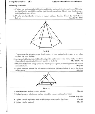 Computer Graphics Notes (B.Tech, KUK, MDU)