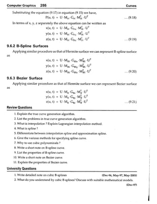 Computer Graphics Notes (B.Tech, KUK, MDU)