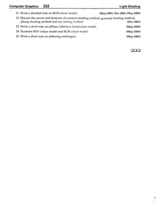 Computer Graphics Notes (B.Tech, KUK, MDU)