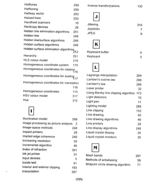 Computer Graphics Notes (B.Tech, KUK, MDU)
