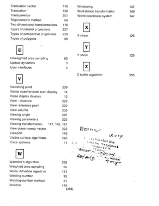 Computer Graphics Notes (B.Tech, KUK, MDU)