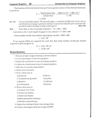 Computer Graphics Notes (B.Tech, KUK, MDU)