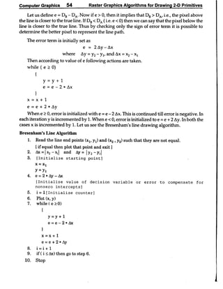 Computer Graphics Notes (B.Tech, KUK, MDU)