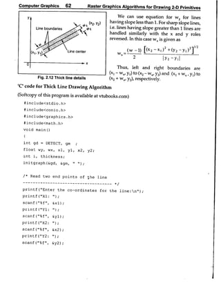 Computer Graphics Notes (B.Tech, KUK, MDU)