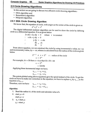 Computer Graphics Notes (B.Tech, KUK, MDU)