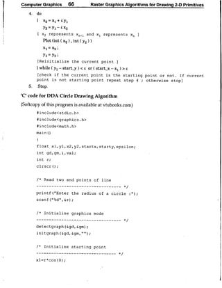 Computer Graphics Notes (B.Tech, KUK, MDU)